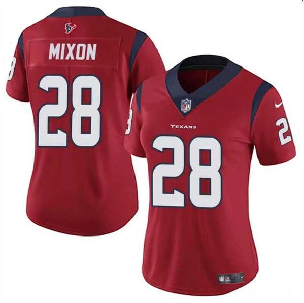 Women%27s Houston Texans #28 Joe Mixon Red Vapor Untouchable Limited Stitched Jersey Dzhi